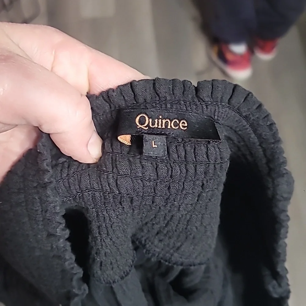 Quince Women's 100% Organic Cotton Gauze Smocked Maxi Skirt Size Large - Picture 4 of 6